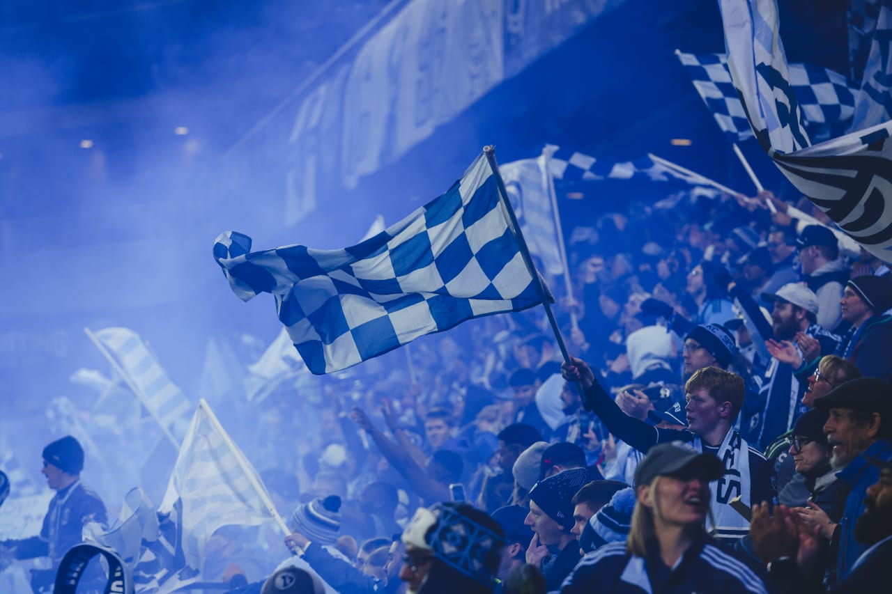 The Cauldron cheers on Sporting KC after the first goal vs Sporting KC