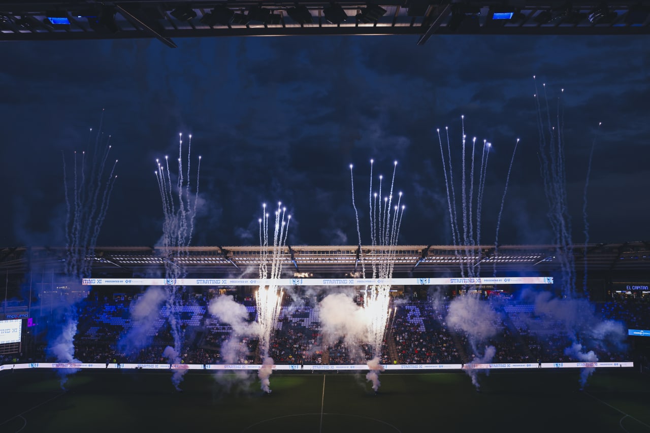 Fireworks go off in CMP before the game vs VAN.