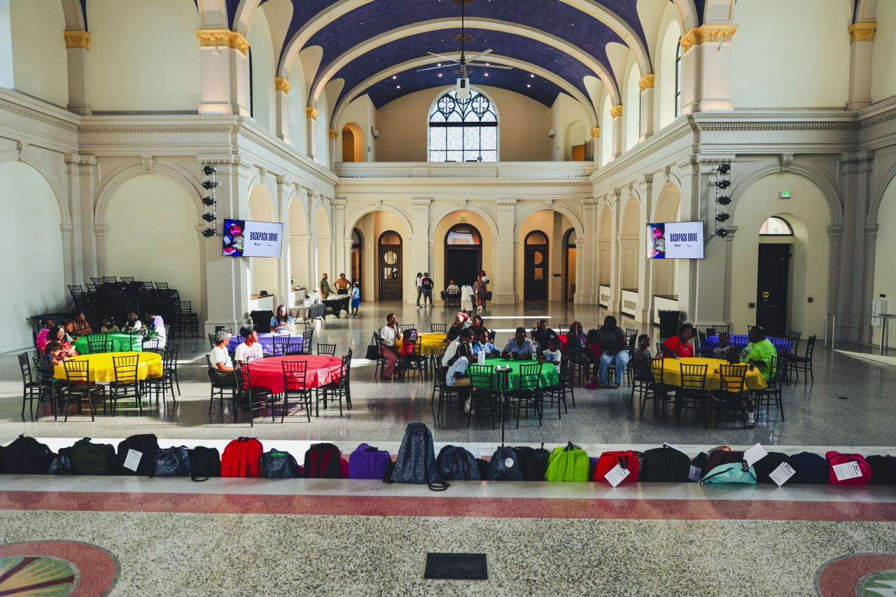 The completed backpacks were hand-delivered to Hope Center KC by Sporting KC players and associates.