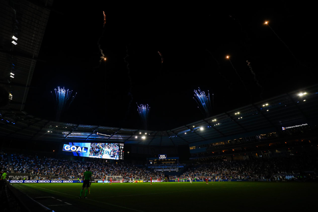 Scenes from Children's Mercy Park following the game winning goal.