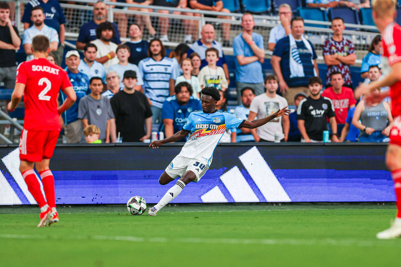 Forward Stephen Afrifa during the Jul. 28 Leagues Cup match.