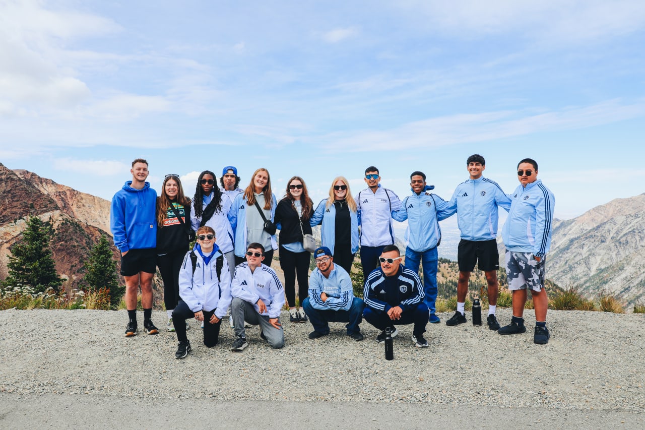 The Sporting KC unified team poses for a photo while on the team outing in Salt Lake.
