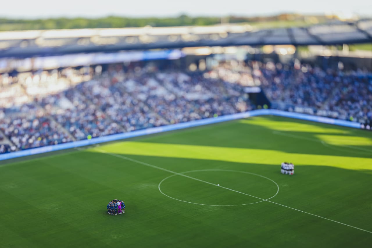 Sporting KC huddles before the game vs Real Salt Lake