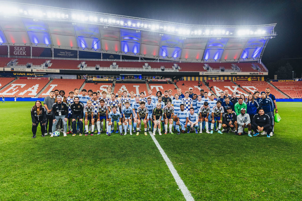SKC Unified and RSL Unified take a photo after their game. Photo by RSL