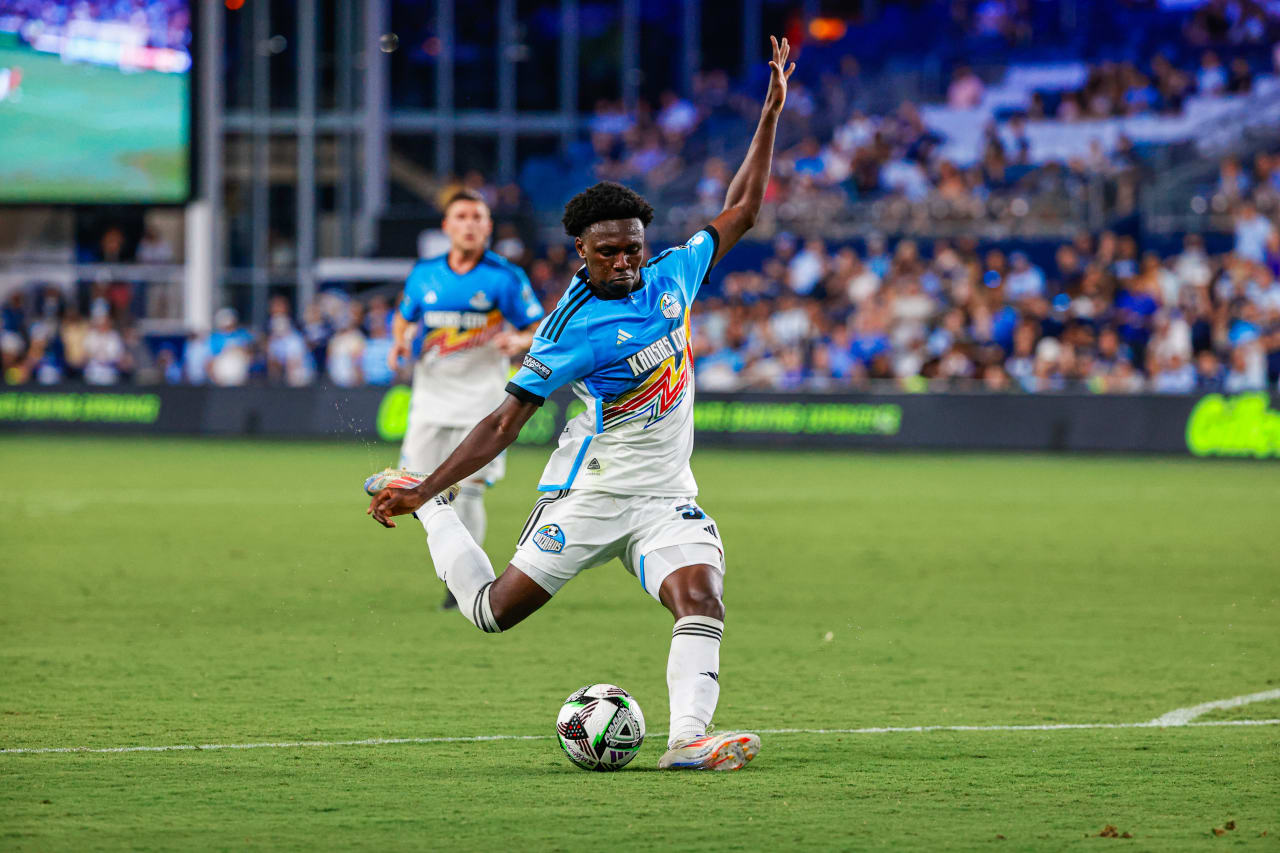 Forward Stephen Afrifa makes an asist during the Jul. 28 match against Chicago Fire.