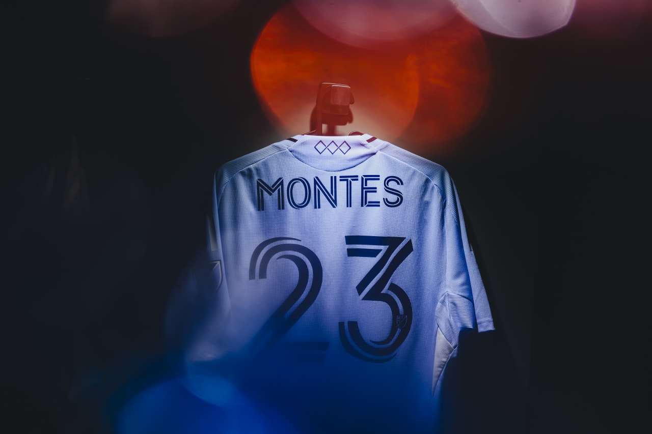 Sporting KC defender Alan Montes' jersey before the game vs Vancouver.