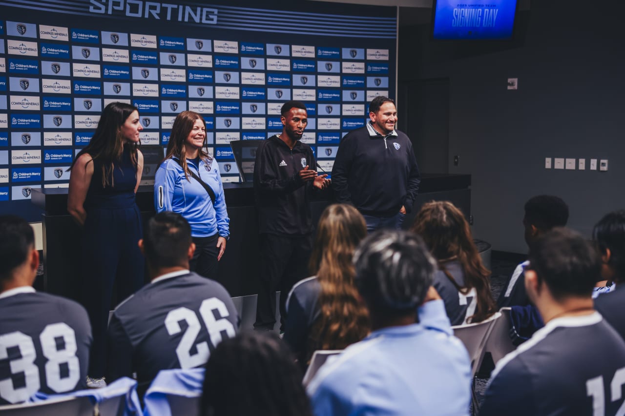 Unified coaches talk to players and families at signing day