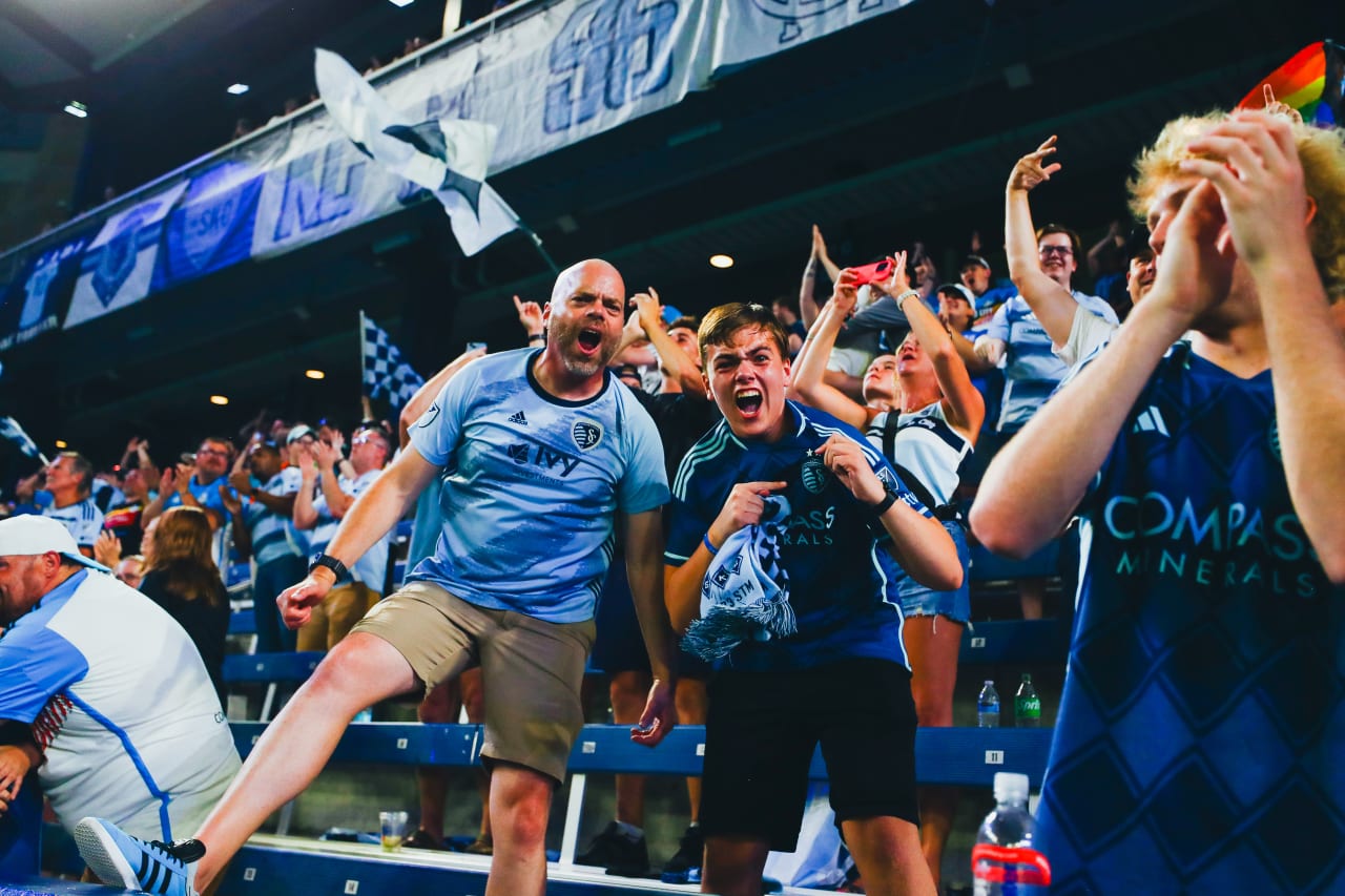 Fans celebrate the SKC win on June 25.