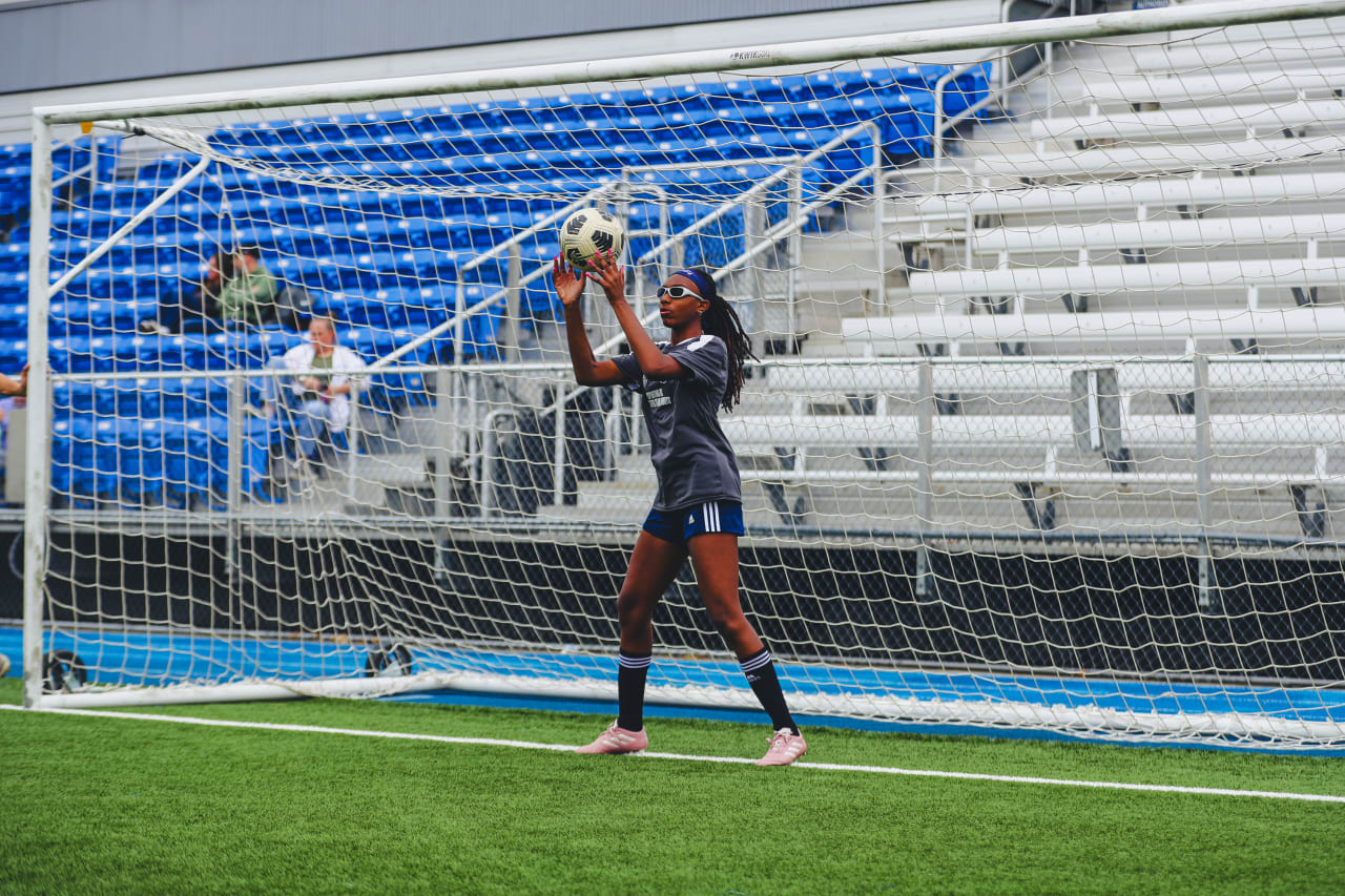 Practice in goal! Shots from Sporting KC's Unified Team tryouts on April 27.